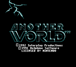 Another World (Europe) Title Screen